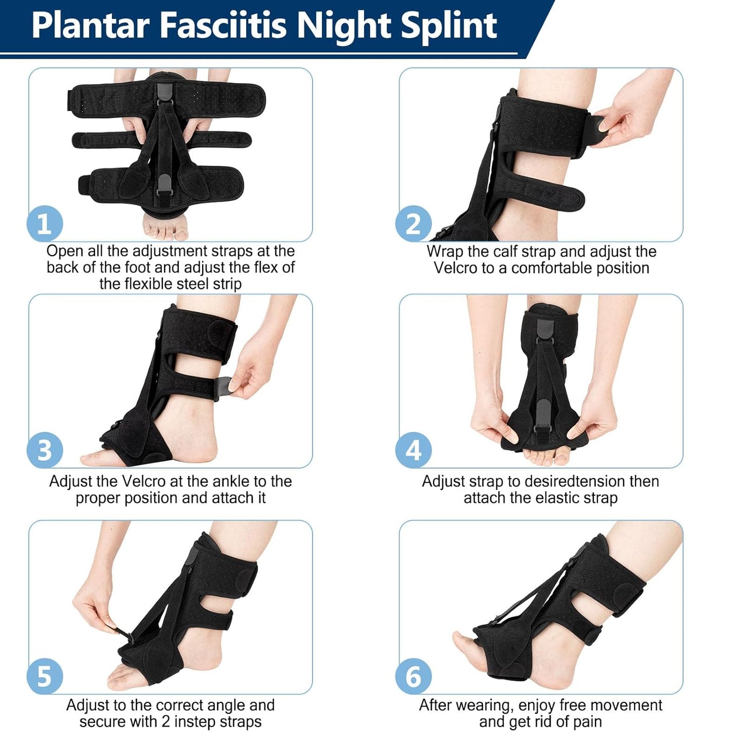 Koadclo | Night Splint for Plantar Fasciitis - Foot Support Brace
