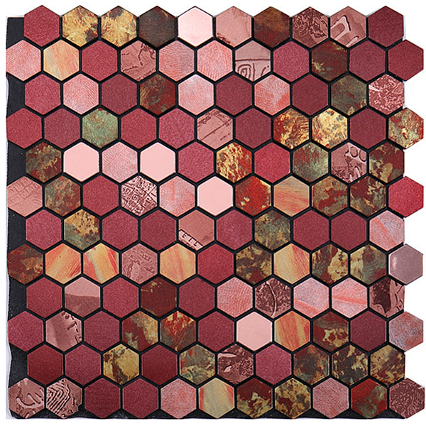 Koadclo | Modern Peel & Stick Metal Mosaic Tile - Hexagon & Subway Options