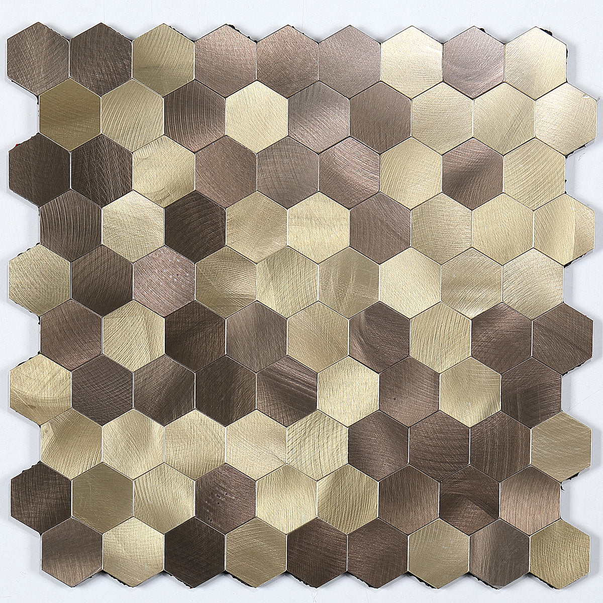 Koadclo | Modern Peel & Stick Metal Mosaic Tile - Hexagon & Subway Options