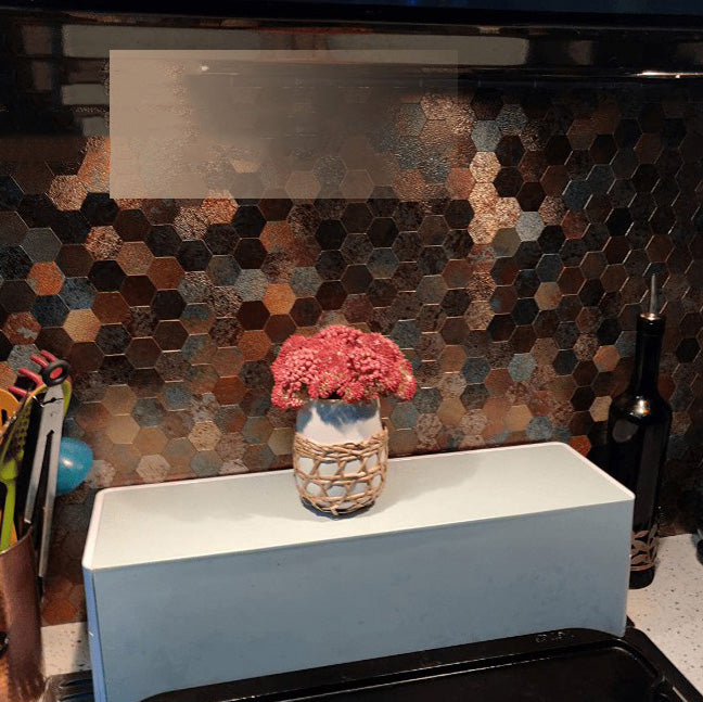 Koadclo | Modern Peel & Stick Metal Mosaic Tile - Hexagon & Subway Options
