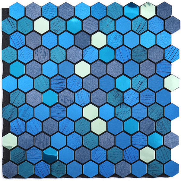Koadclo | Modern Peel & Stick Metal Mosaic Tile - Hexagon & Subway Options