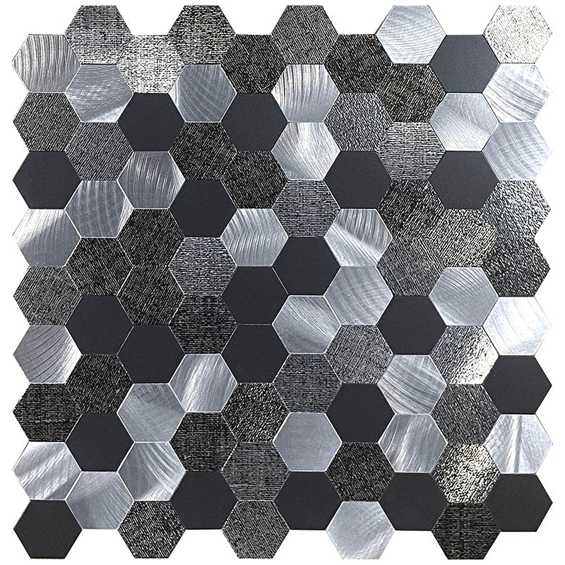 Koadclo | Modern Peel & Stick Metal Mosaic Tile - Hexagon & Subway Options