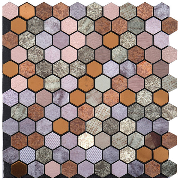 Koadclo | Modern Peel & Stick Metal Mosaic Tile - Hexagon & Subway Options