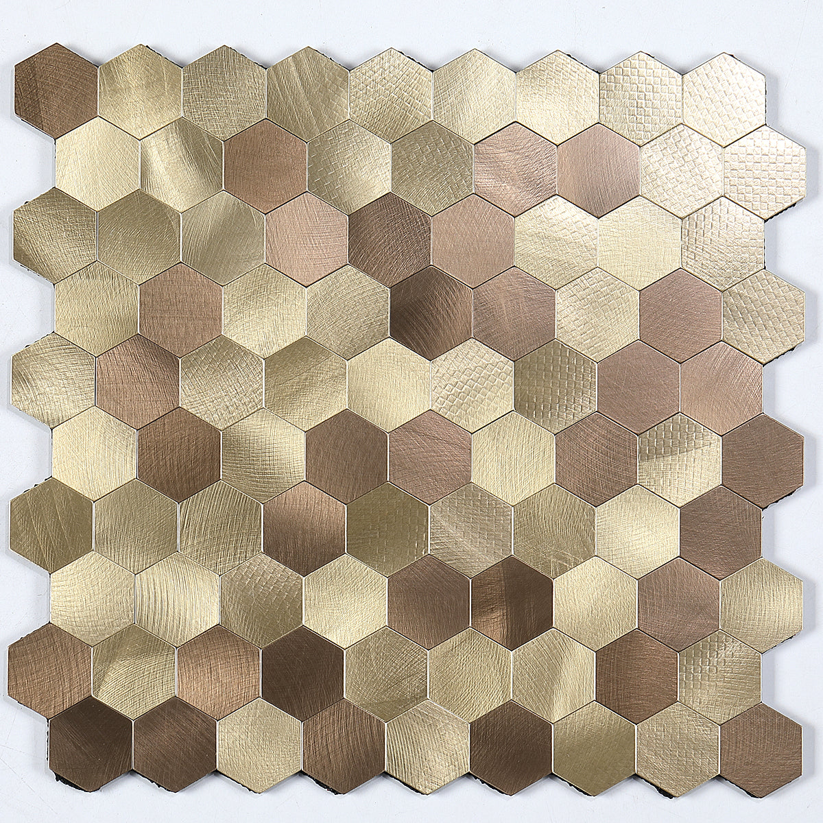 Koadclo | Modern Peel & Stick Metal Mosaic Tile - Hexagon & Subway Options