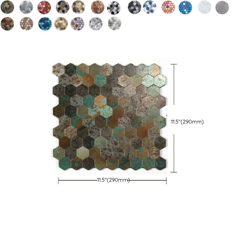 Koadclo | Modern Peel & Stick Metal Mosaic Tile - Hexagon & Subway Options