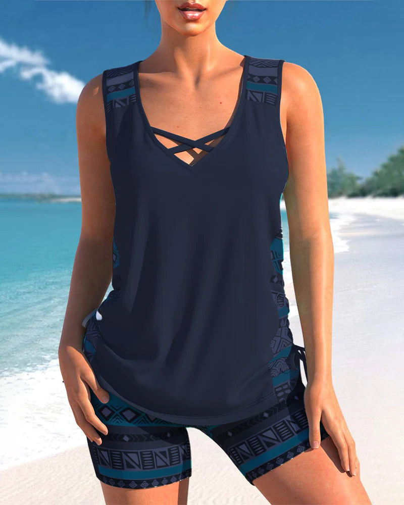 koadclo | Tankini Swimwear Set with Shorts for Women