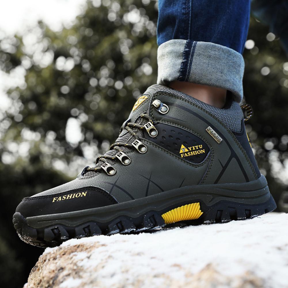 Koadclo | Men's Hiking Shoes with Fur – Winter Waterproof Boots for Outdoor Adventure