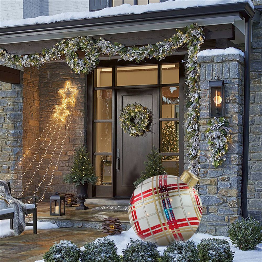 Koadclo | Inflatable Christmas Decoration Ball – Outdoor PVC Lighted Ornament