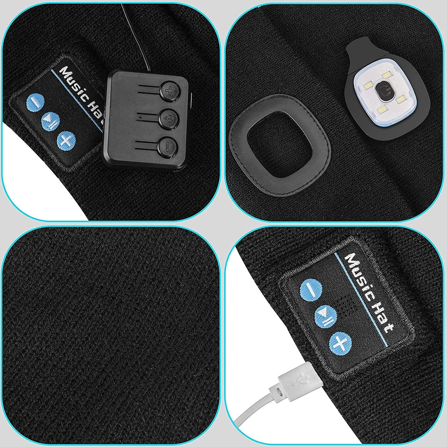 Koadclo | Bluetooth Beanie Hat with Light – Wireless Headphones Beanie for Winter & Hands-Free Calling