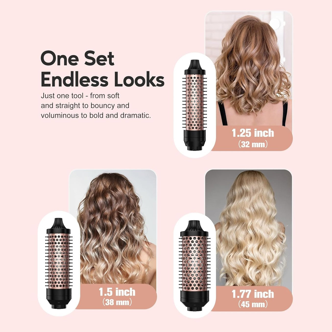 koadclo | Curling Wand - 3-in-1 Ionic Styling Tool for Home