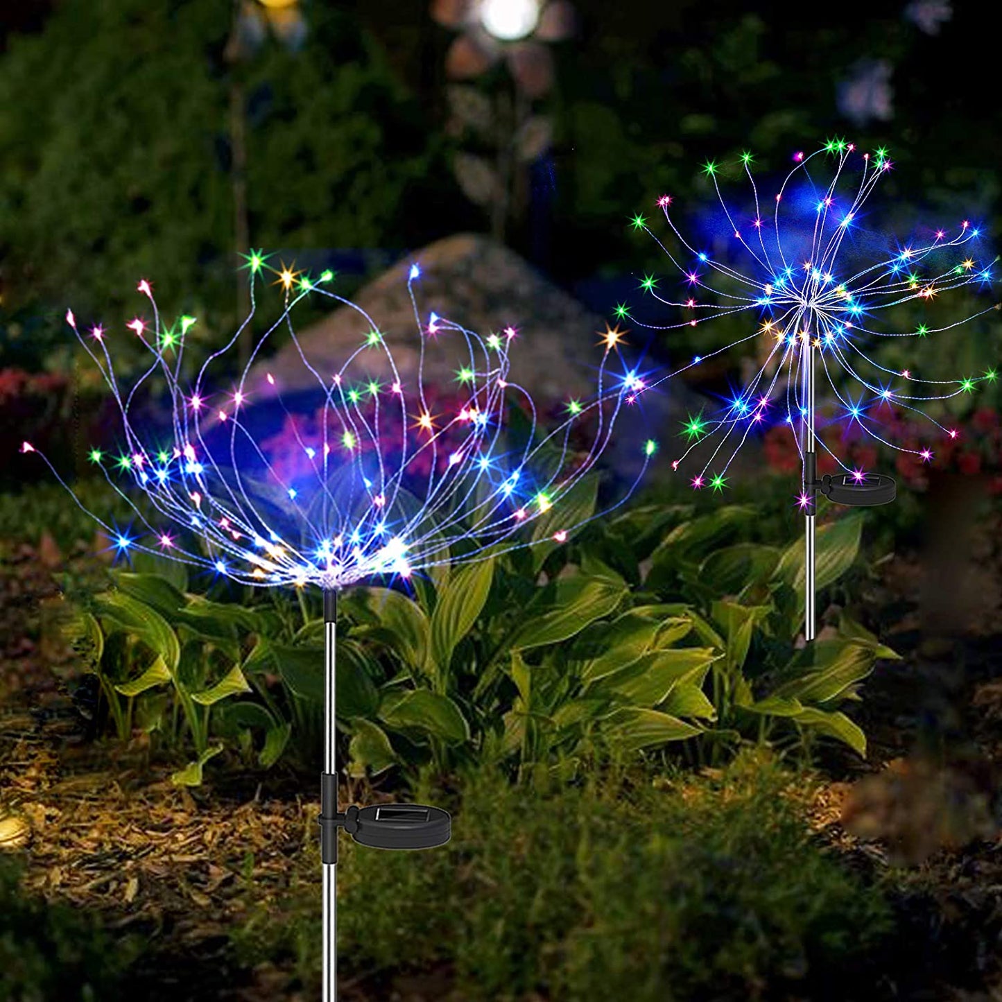 Koadclo | 4-Piece Solar Firework Garden Lights – Weatherproof LED Decorative Stakes for Garden & Patio
