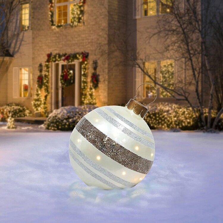 Koadclo | Inflatable Christmas Decoration Ball – Outdoor PVC Lighted Ornament