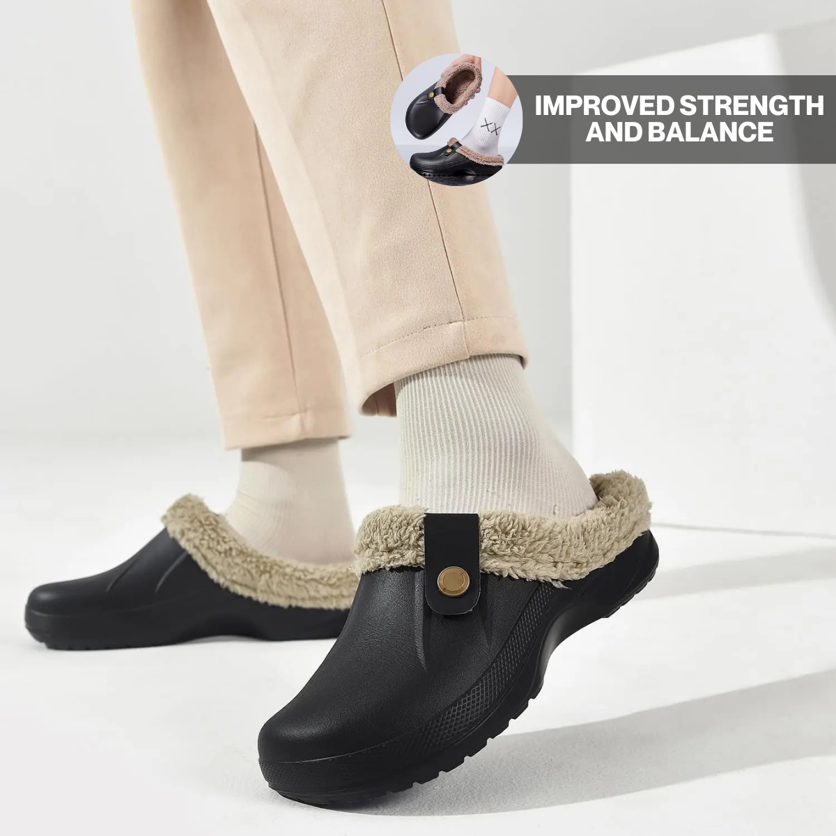 Koadclo Fuzzy - Healthy & Non-Slip Comfort Clog Mules