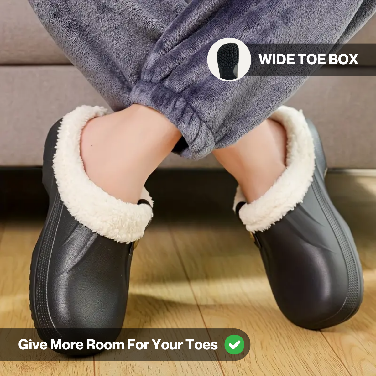 Koadclo Fuzzy - Healthy & Non-Slip Comfort Clog Mules