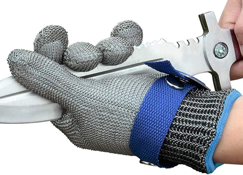 Koadclo | Food Grade Stainless Steel Mesh Metal Glove – Cut Resistant Safety Glove for Kitchen