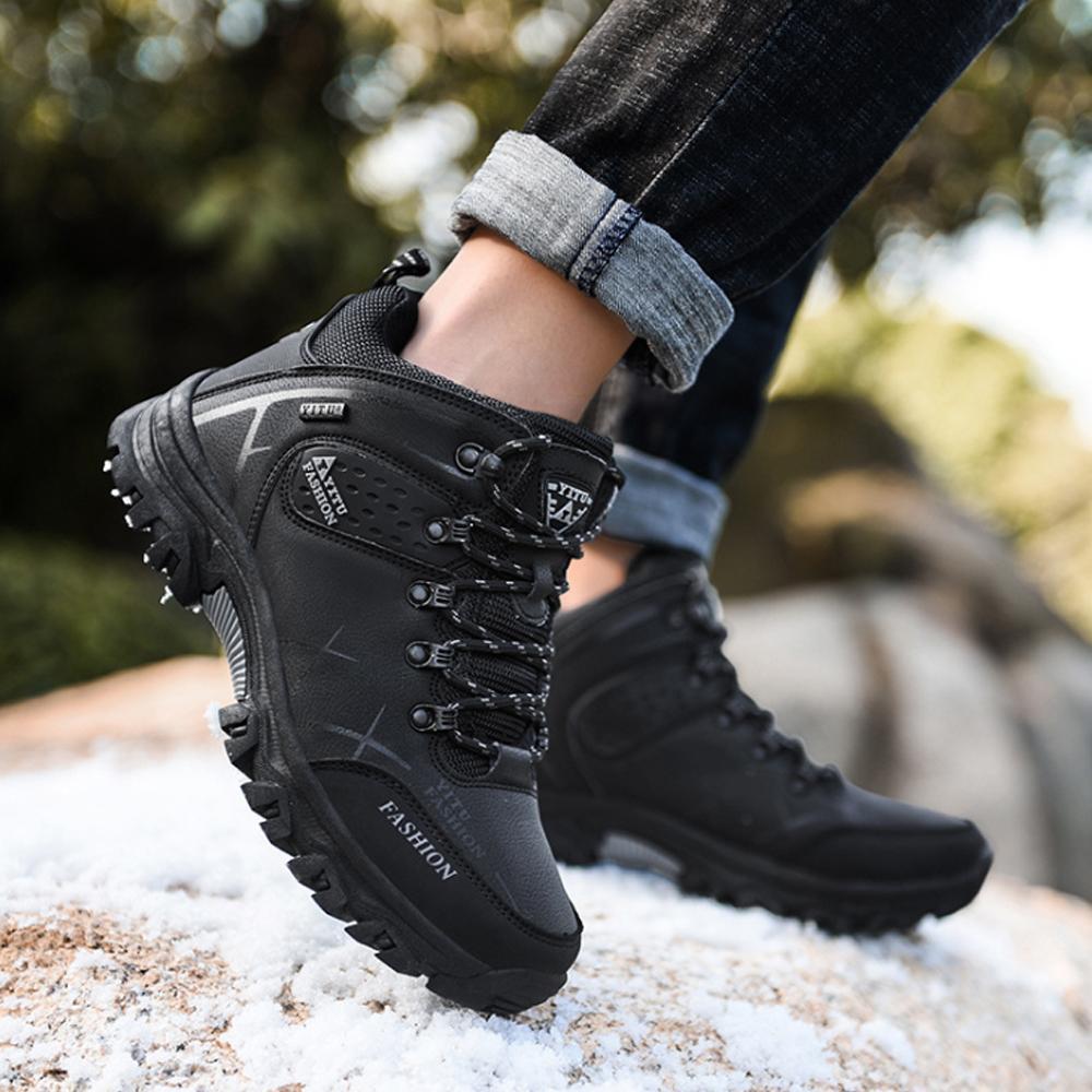 Koadclo | Men's Hiking Shoes with Fur – Winter Waterproof Boots for Outdoor Adventure