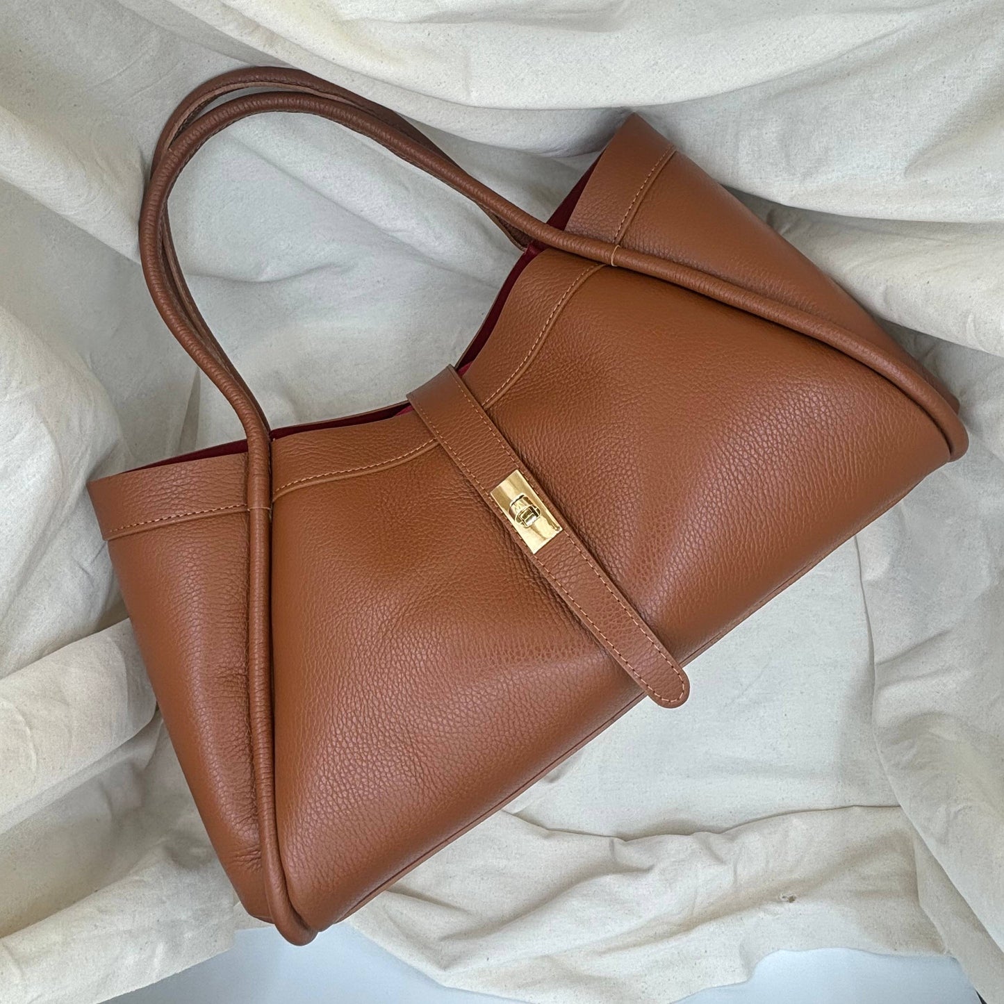 Koadclo|Elegant Large Genuine Leather Bag Made in Italy – 45x25x20