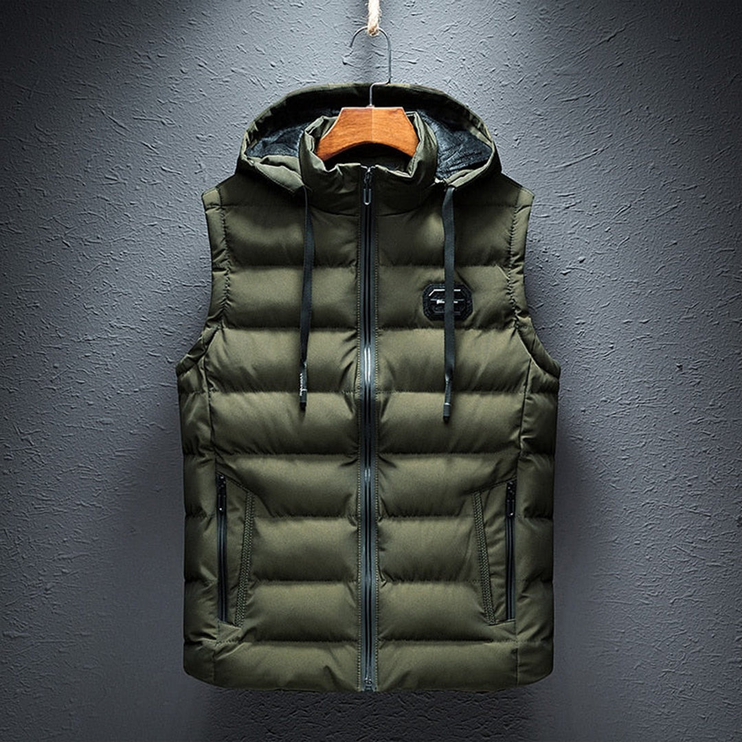 koadclo | Puffer Gilet for Men - Zip-Up with Hood