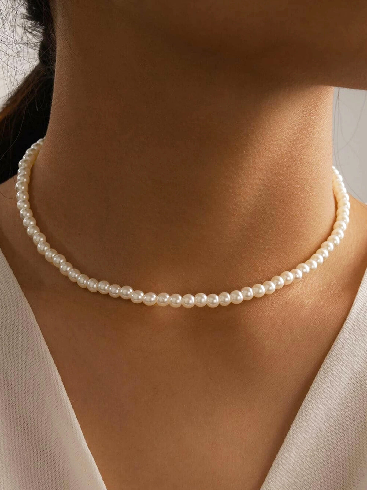 Starlight Pearl Necklace Elegant Bridal Wedding Jewelry