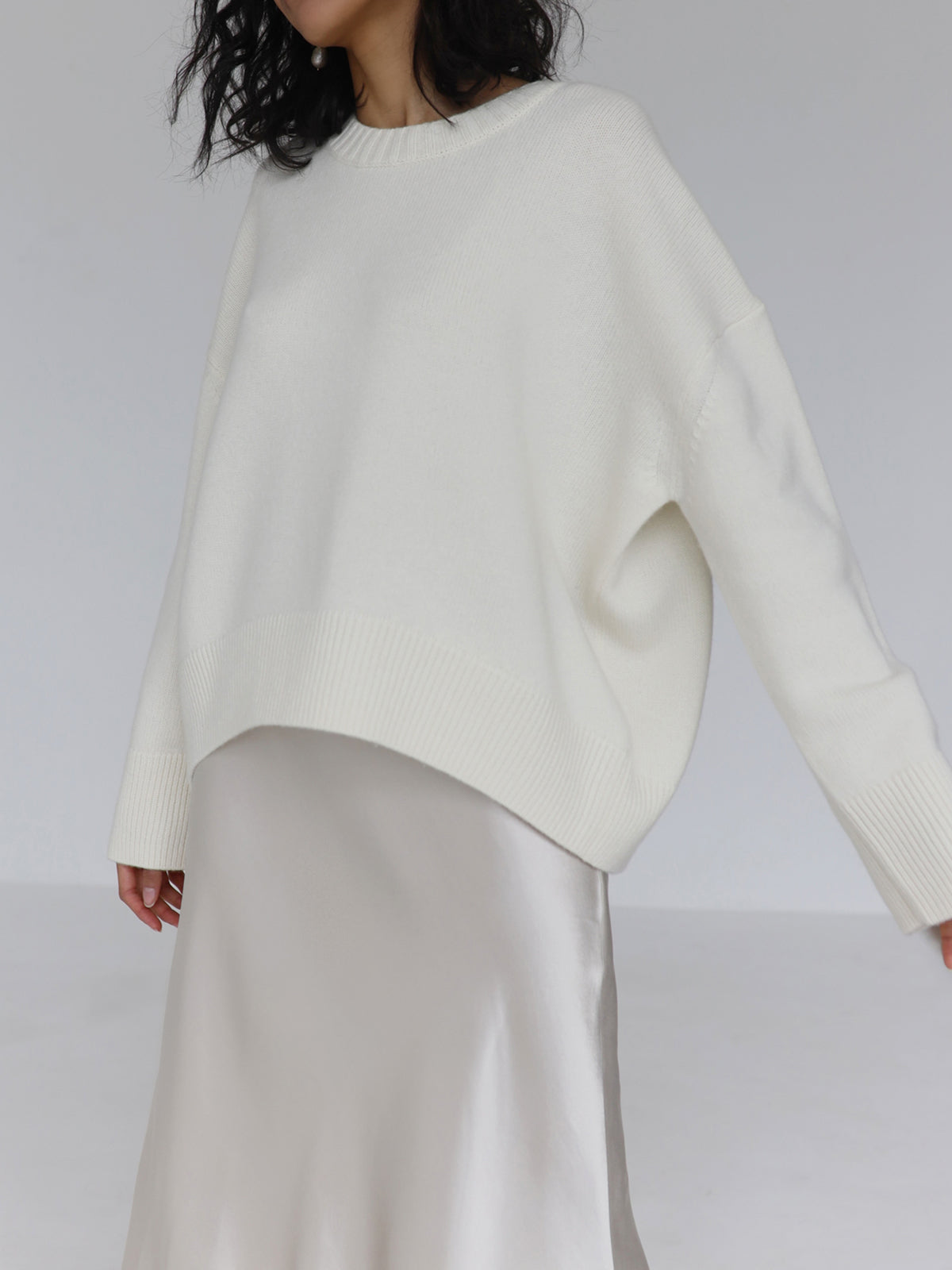 Candyfloss Oversized Pullover Sweater - Cozy Knit Winter Top