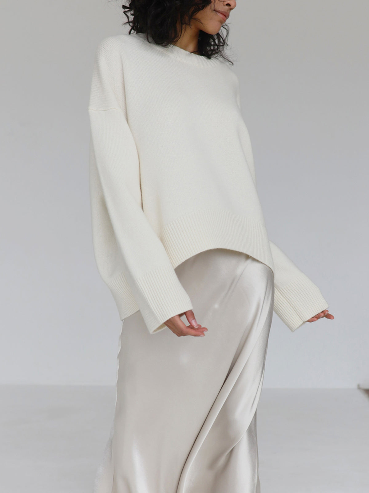Candyfloss Oversized Pullover Sweater - Cozy Knit Winter Top