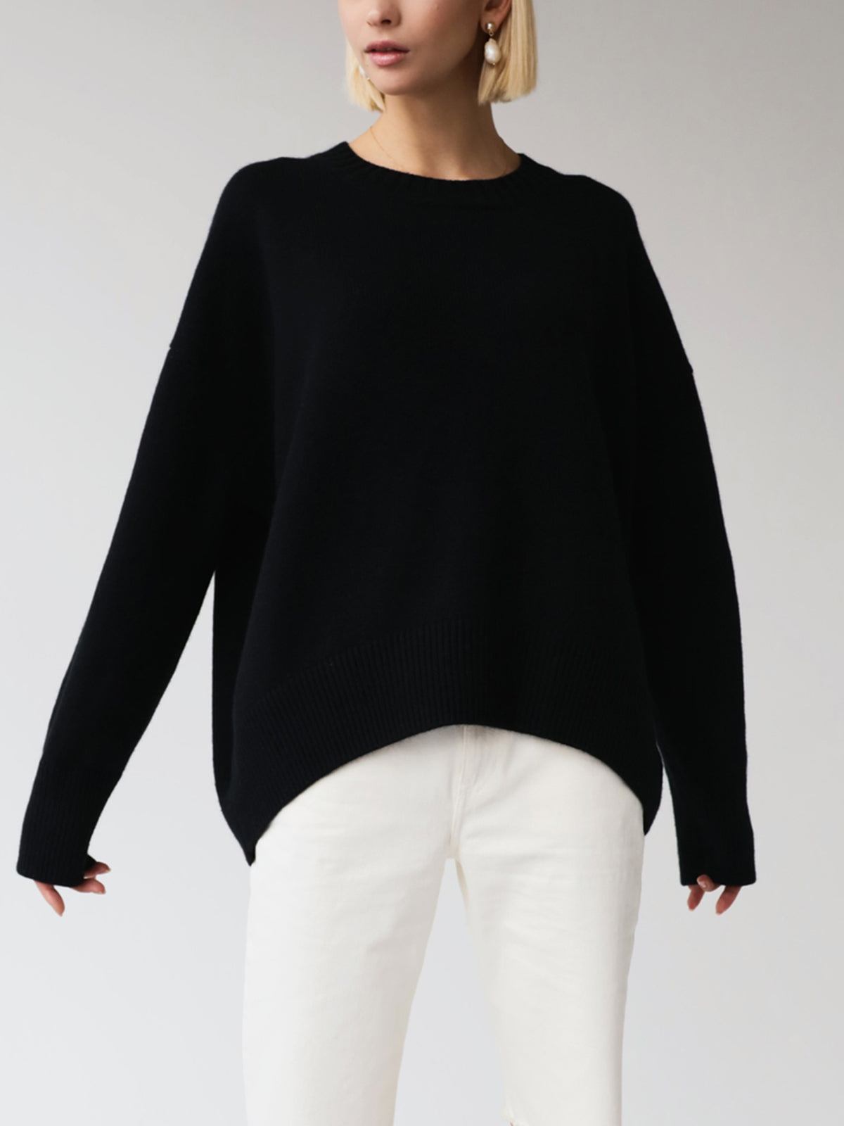 Candyfloss Oversized Pullover Sweater - Cozy Knit Winter Top