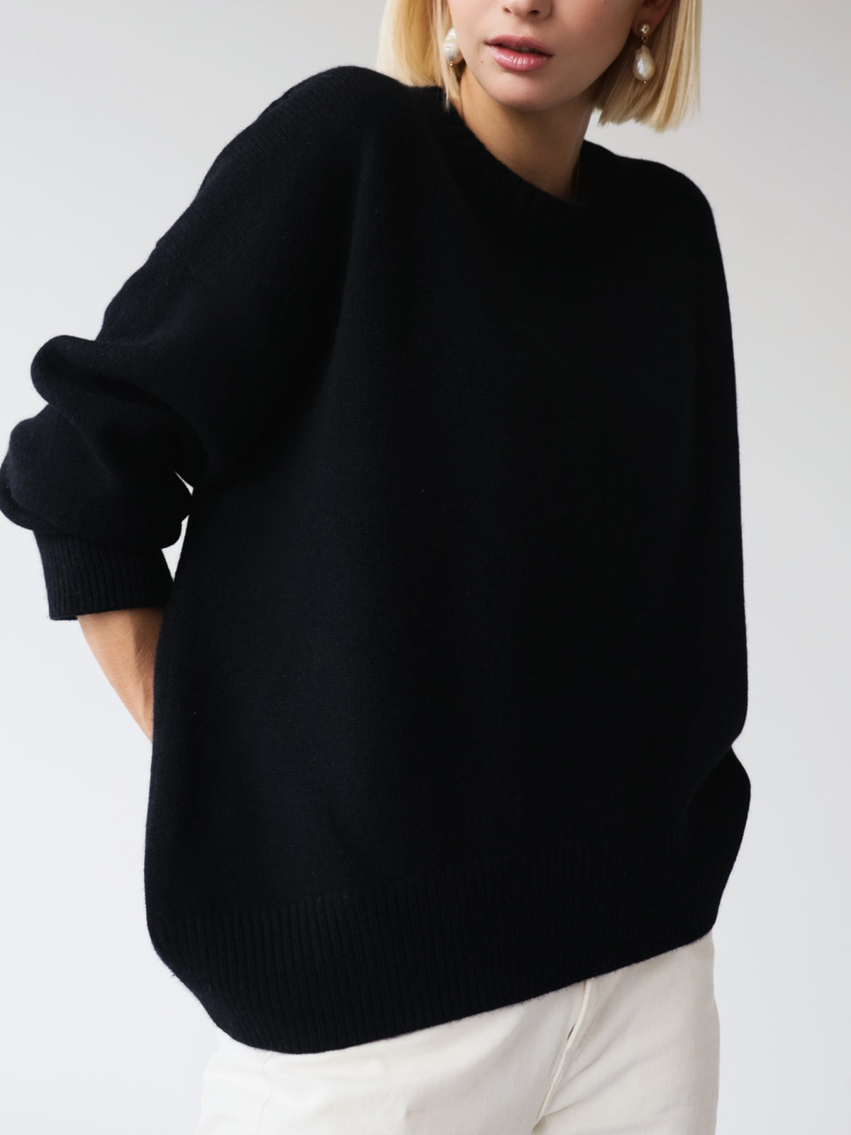 Candyfloss Oversized Pullover Sweater - Cozy Knit Winter Top