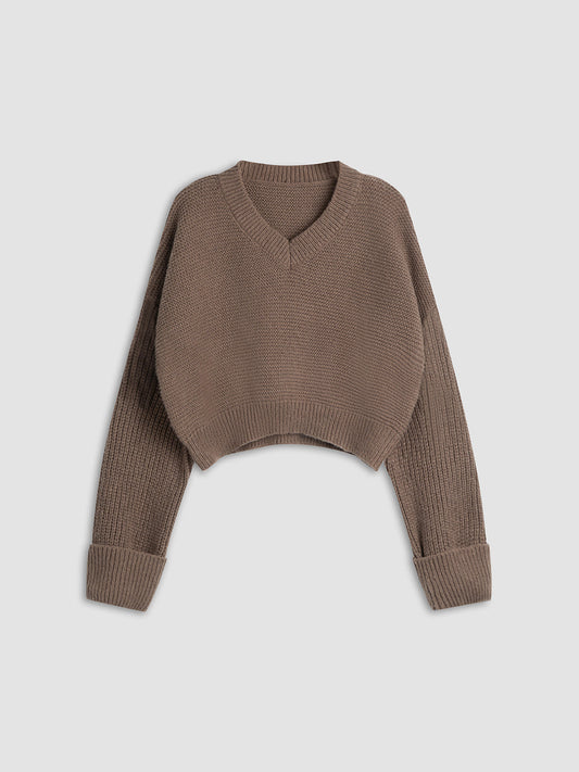 "Women's Casual Minimalism V Neck Pullover Sweater Lightweight Comfort"