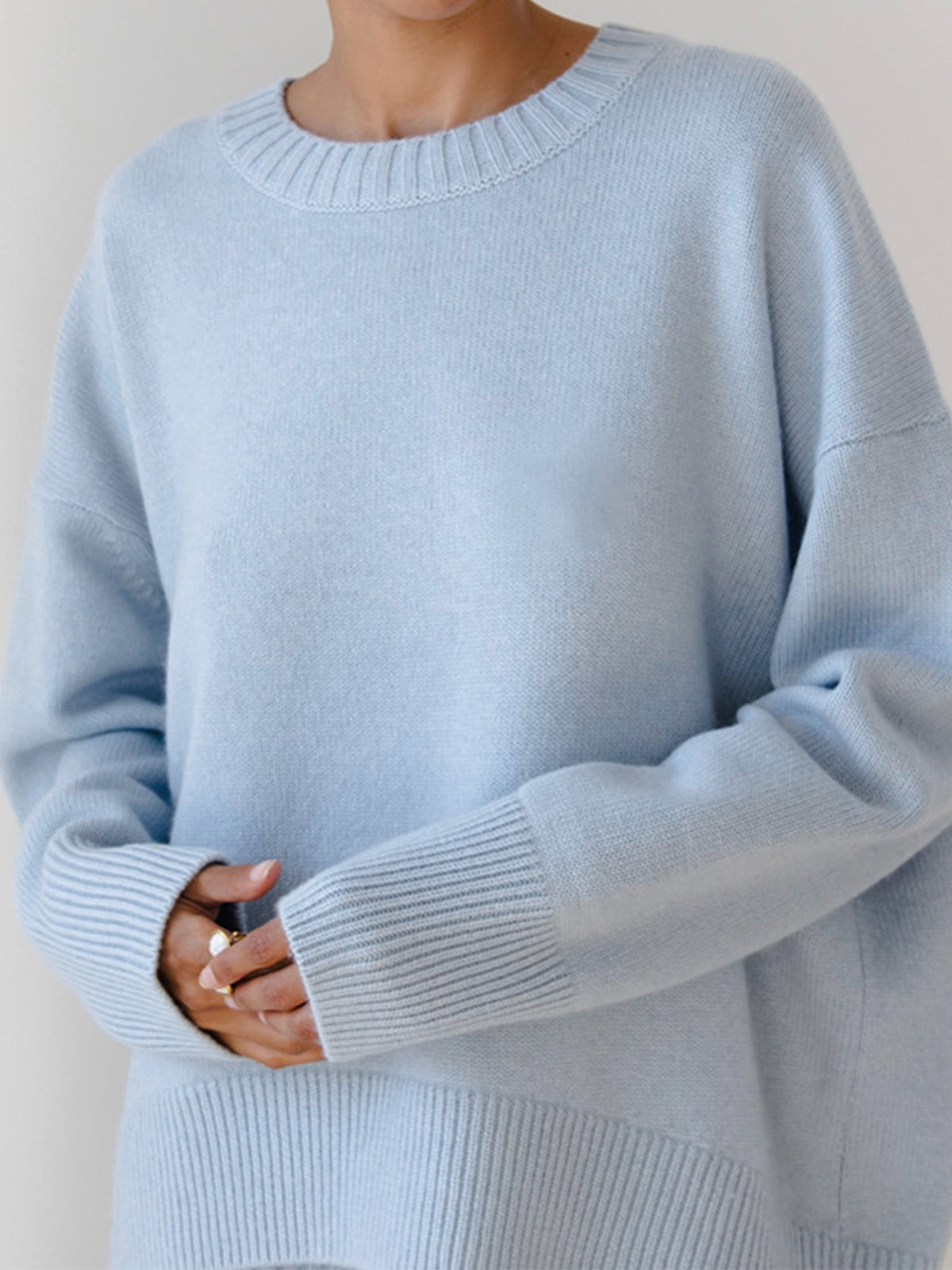 Candyfloss Oversized Pullover Sweater - Cozy Knit Winter Top