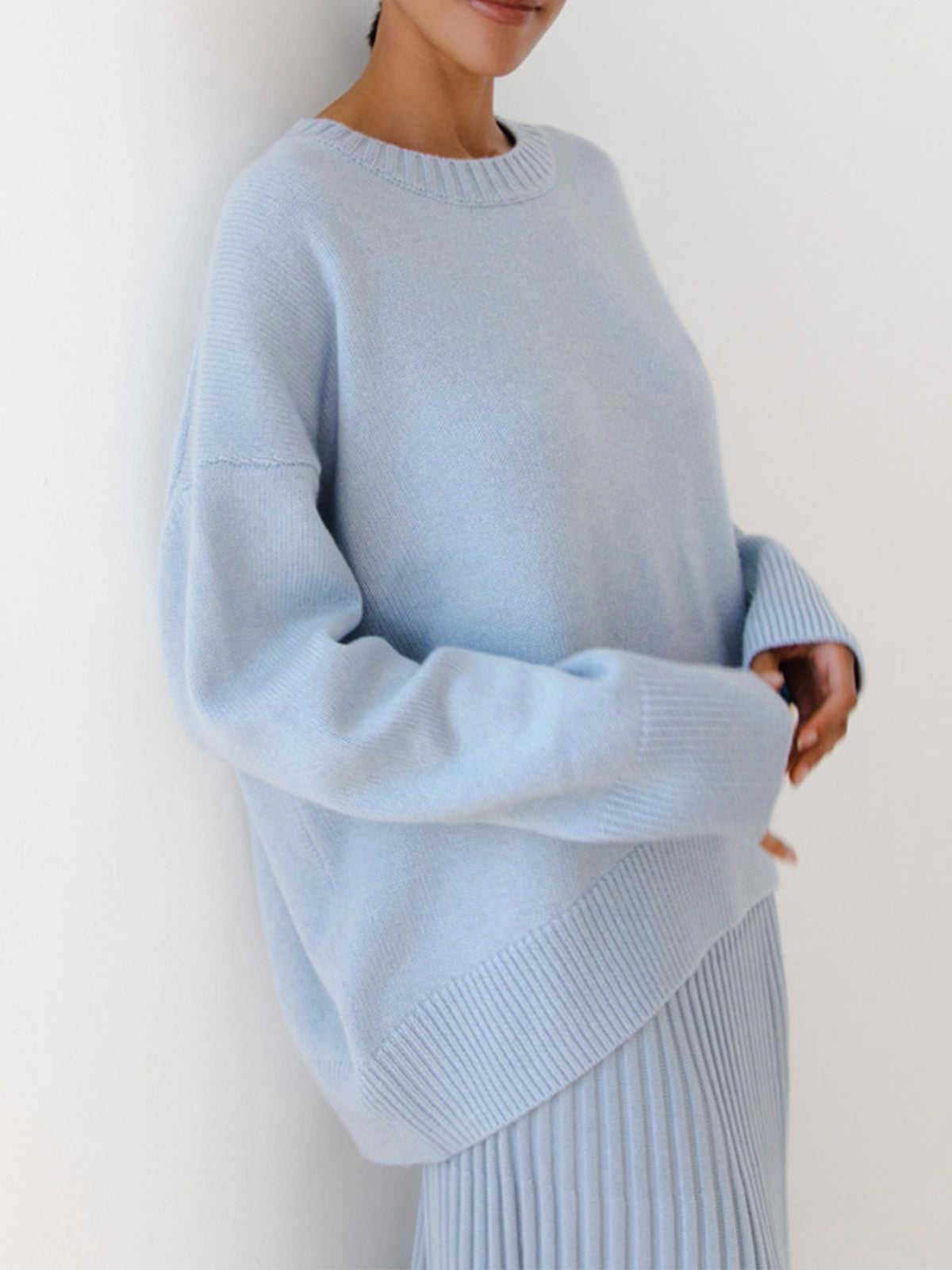 Candyfloss Oversized Pullover Sweater - Cozy Knit Winter Top