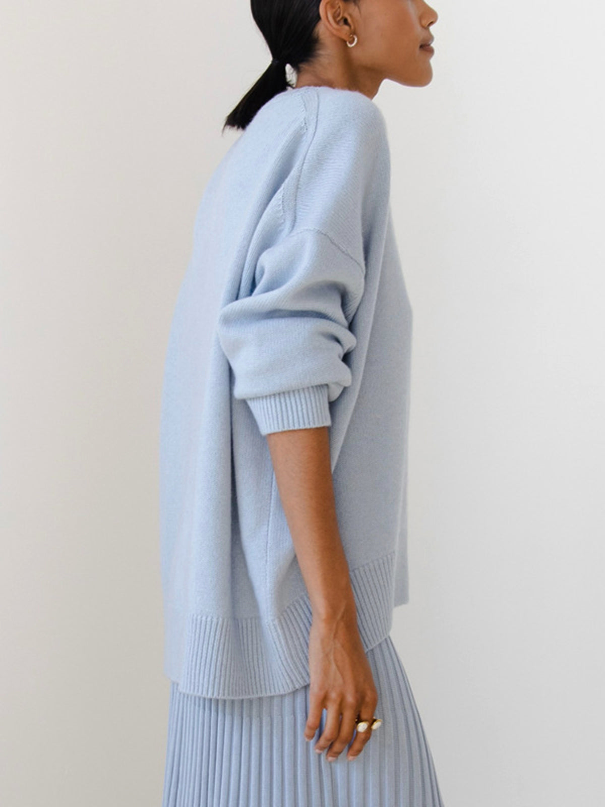 Candyfloss Oversized Pullover Sweater - Cozy Knit Winter Top