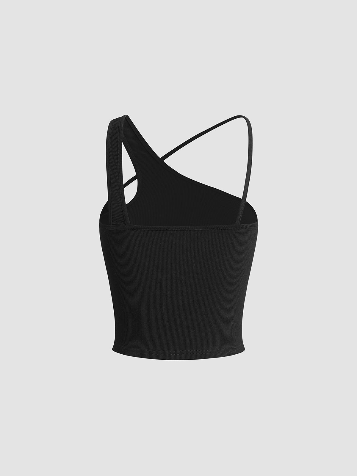Asymmetrical Halter Tank Top for Summer Casual Wear