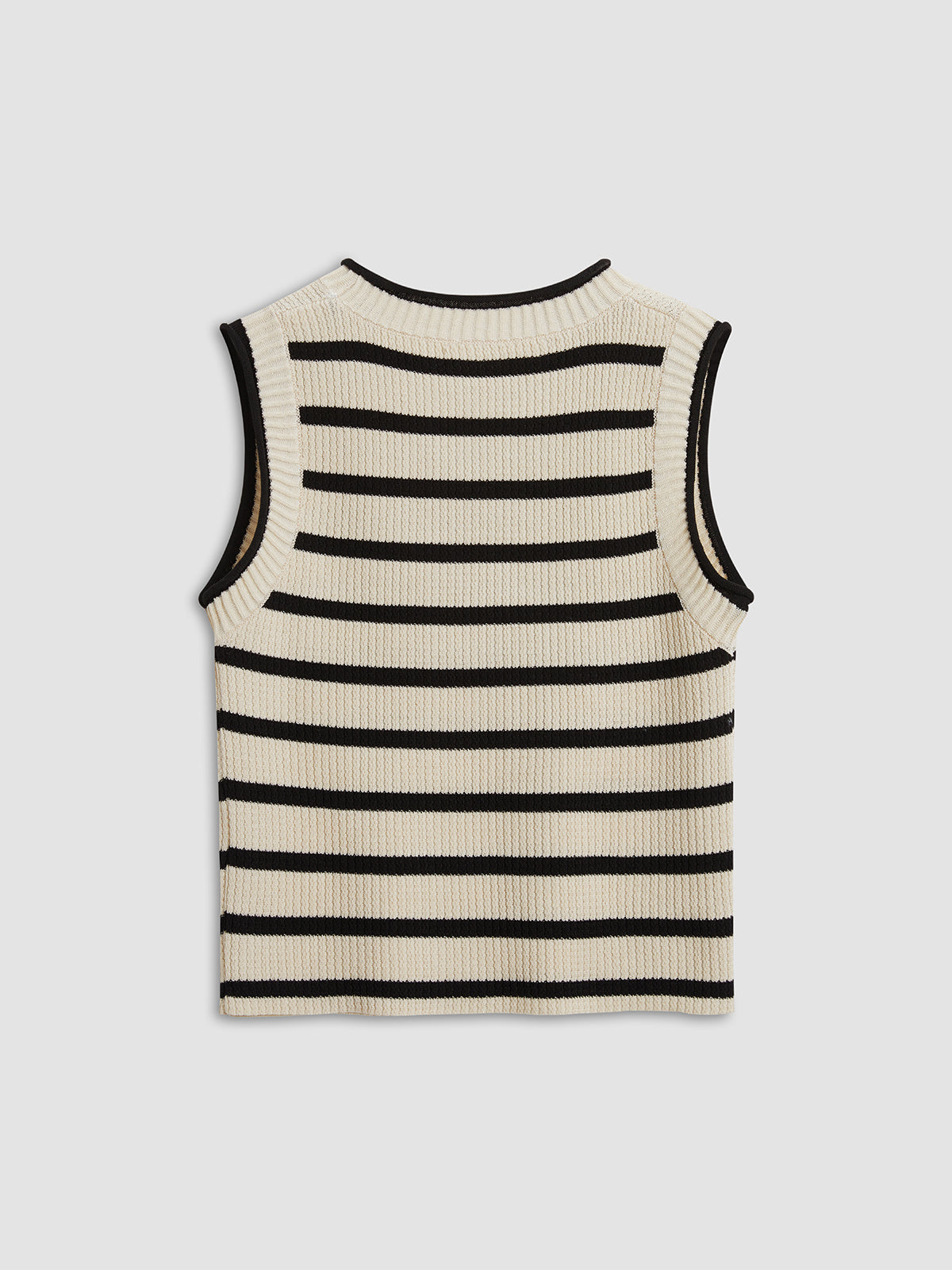 Leisure Stripe Knit Crop Top Comfortable Summer Fashion Style