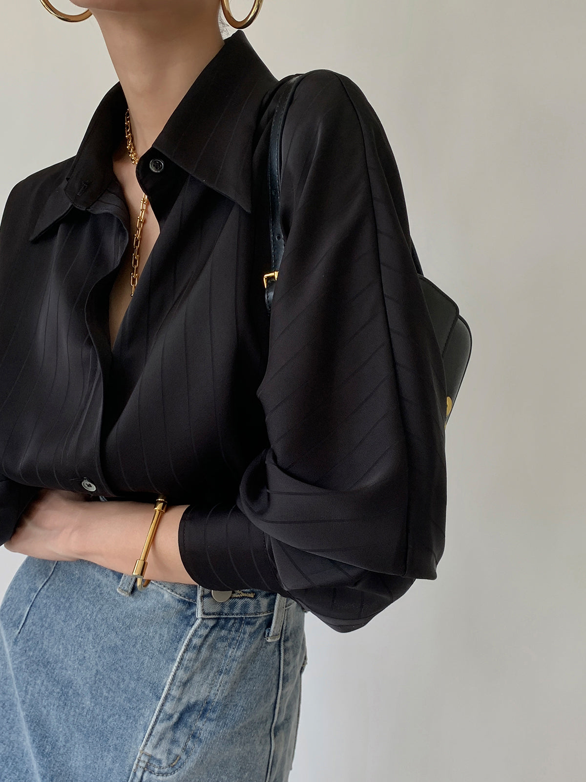 Charlotte Oversized Button Up Collared Shirt for Women Casual Wear