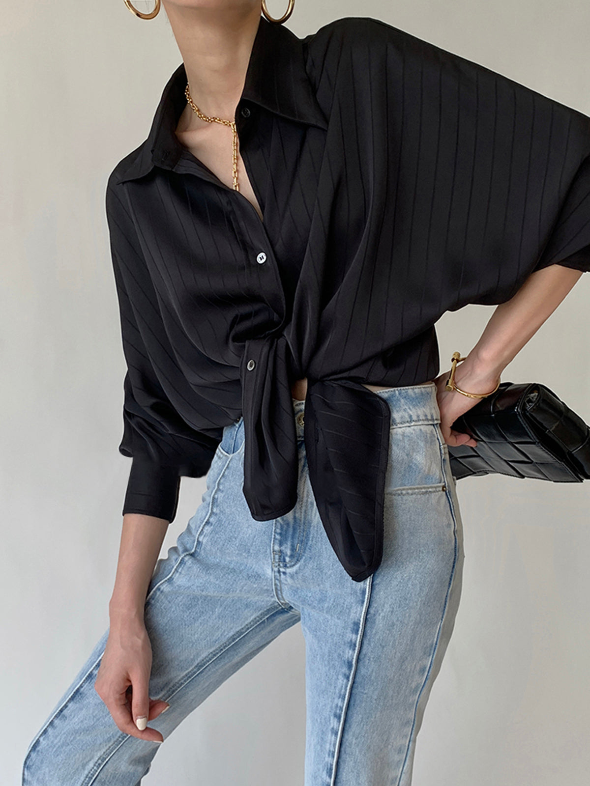 Charlotte Oversized Button Up Collared Shirt for Women Casual Wear