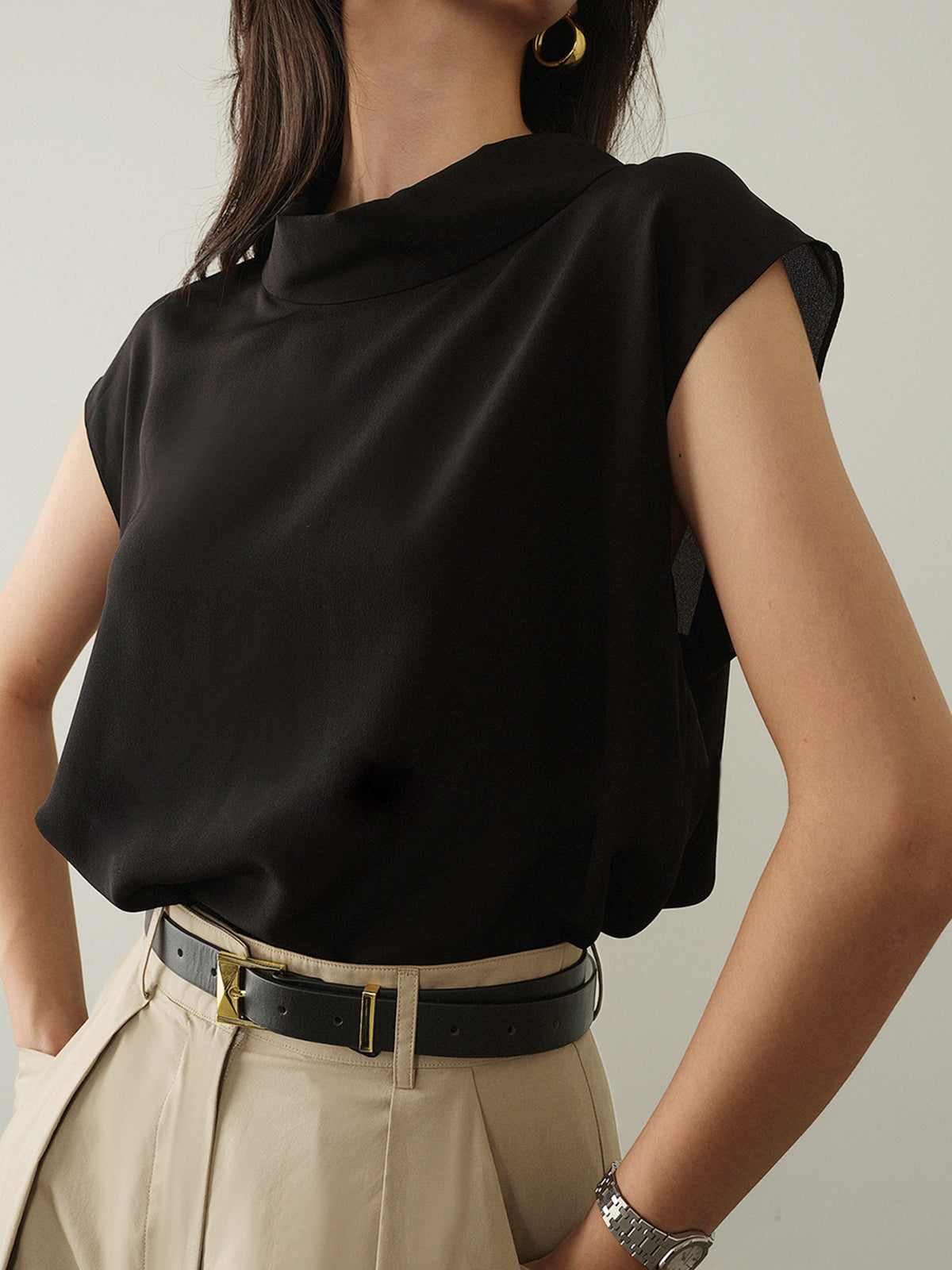 Leisure Cap Sleeve T-Shirt for Women, Casual Comfort Fit