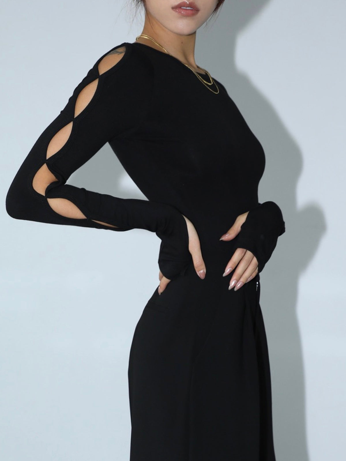 Keyhole Cutout Long Sleeve Bodysuit Trendy Fashion Essential for Women