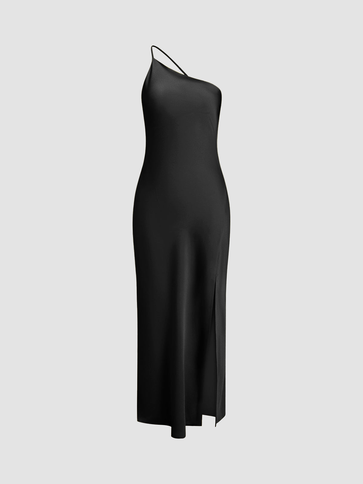 Moonlight Open Back Satin Slit Long Dress for Elegant Evenings