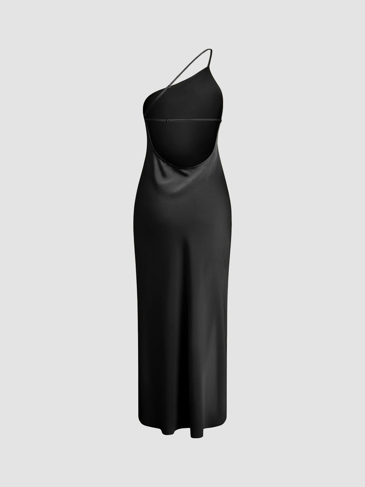 Moonlight Open Back Satin Slit Long Dress for Elegant Evenings