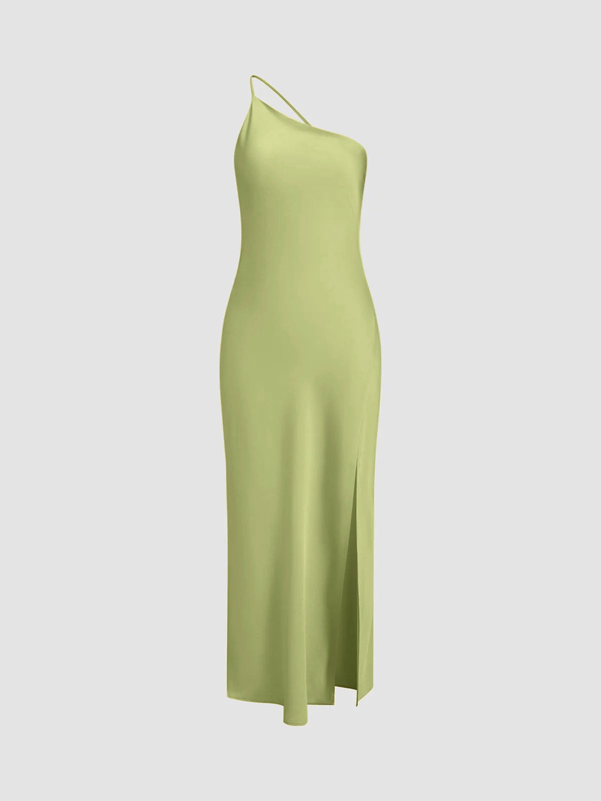Moonlight Open Back Satin Slit Long Dress for Elegant Evenings