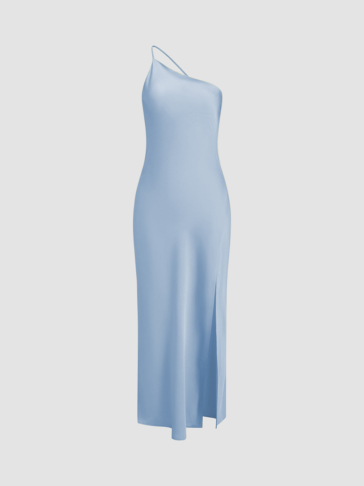 Moonlight Open Back Satin Slit Long Dress for Elegant Evenings