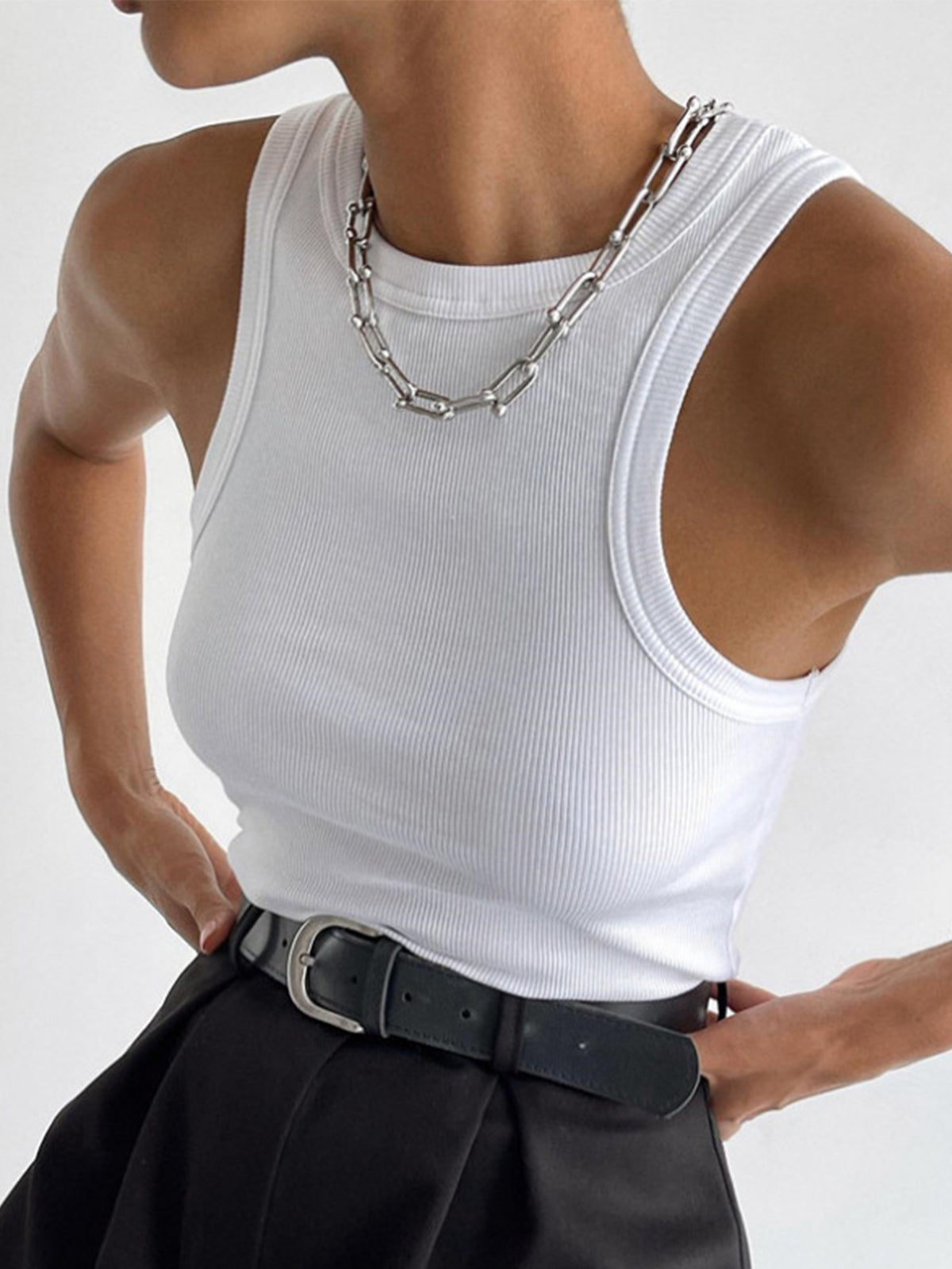 Ellis Crop Tank Top for Women Casual Summer Wear