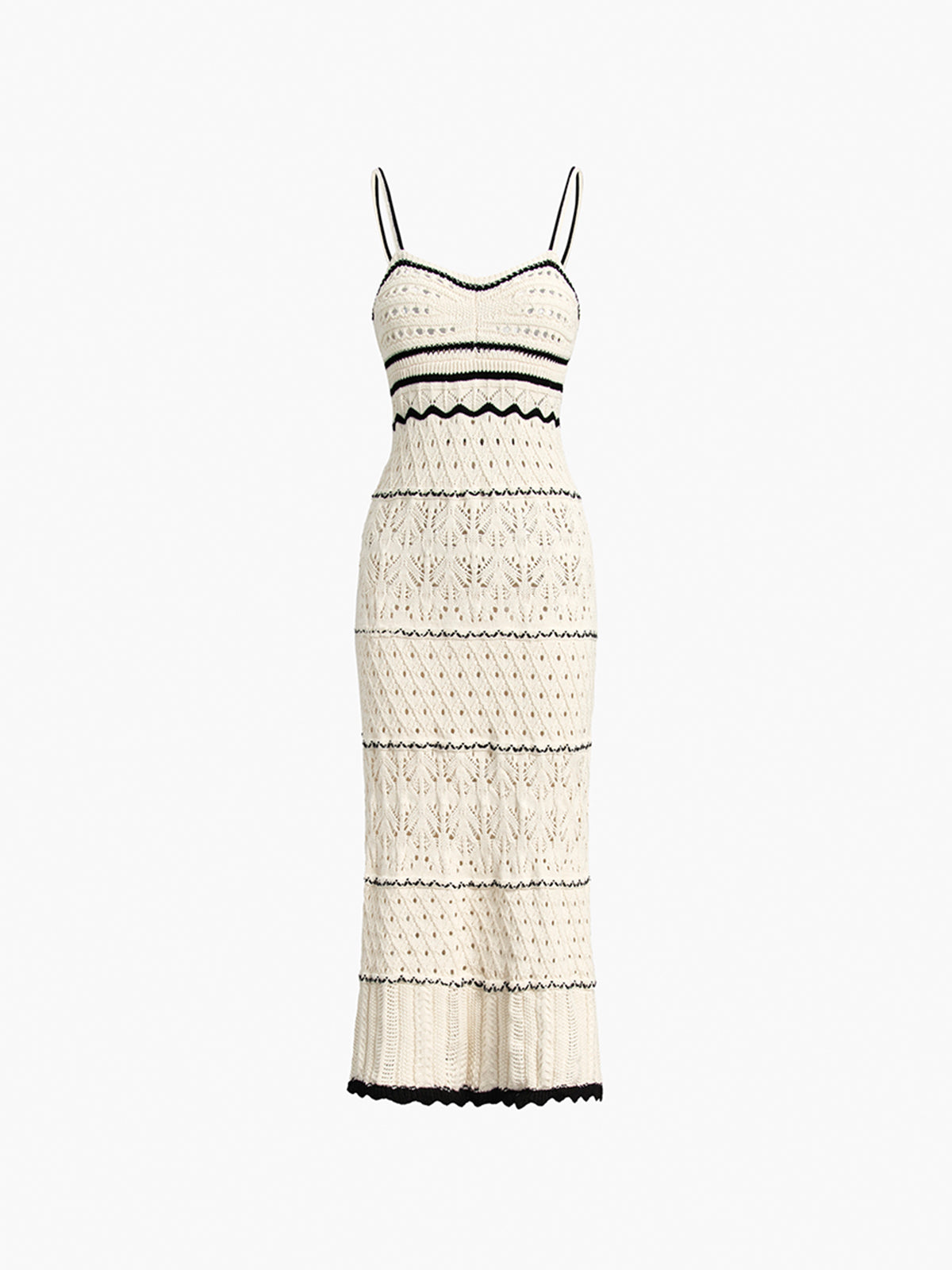 Paros Crochet Eyelet See Through Midi Dress Elegant Summer Beachwear