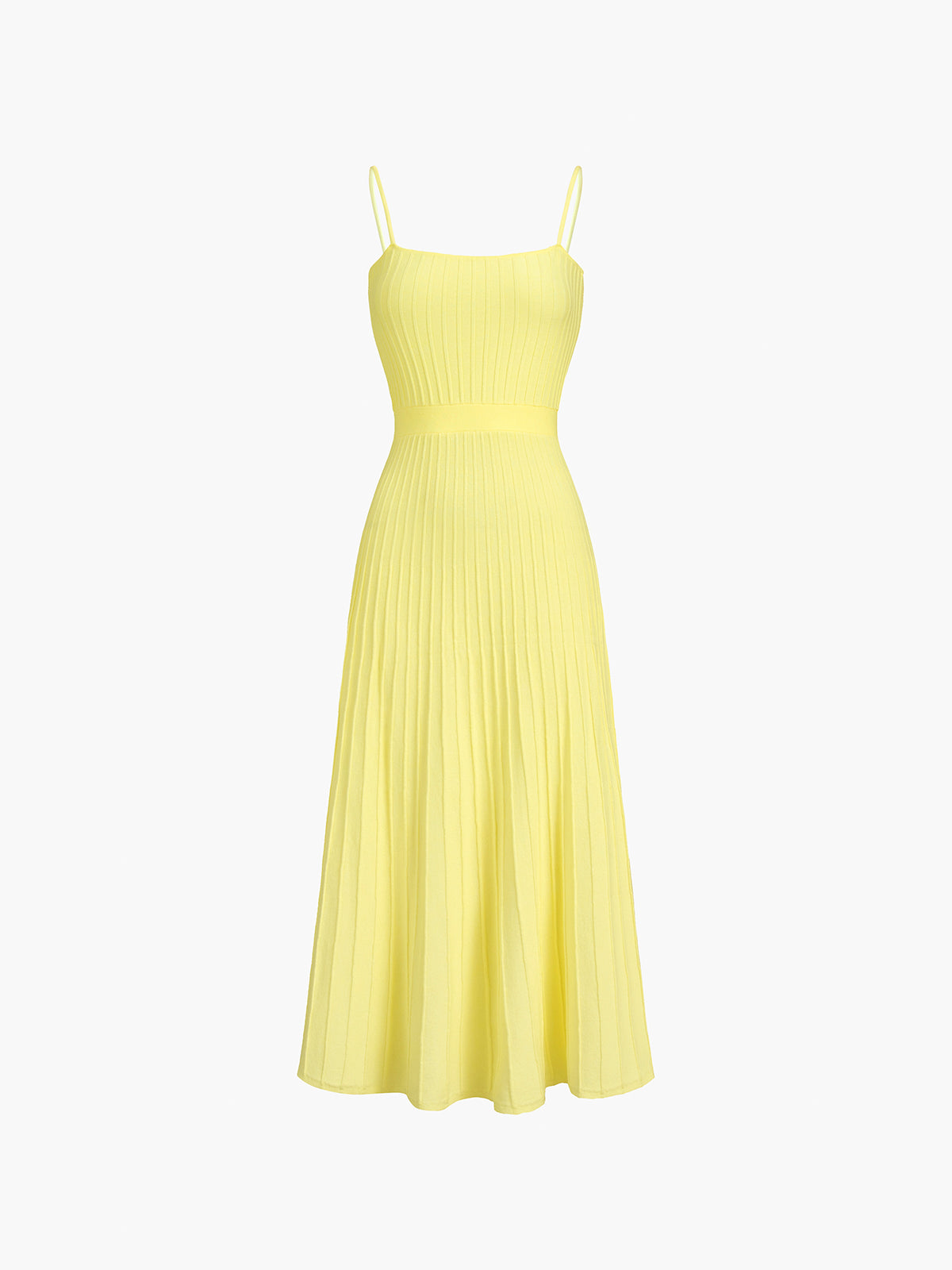 Rib Midi Sundress for Casual Summer Wear