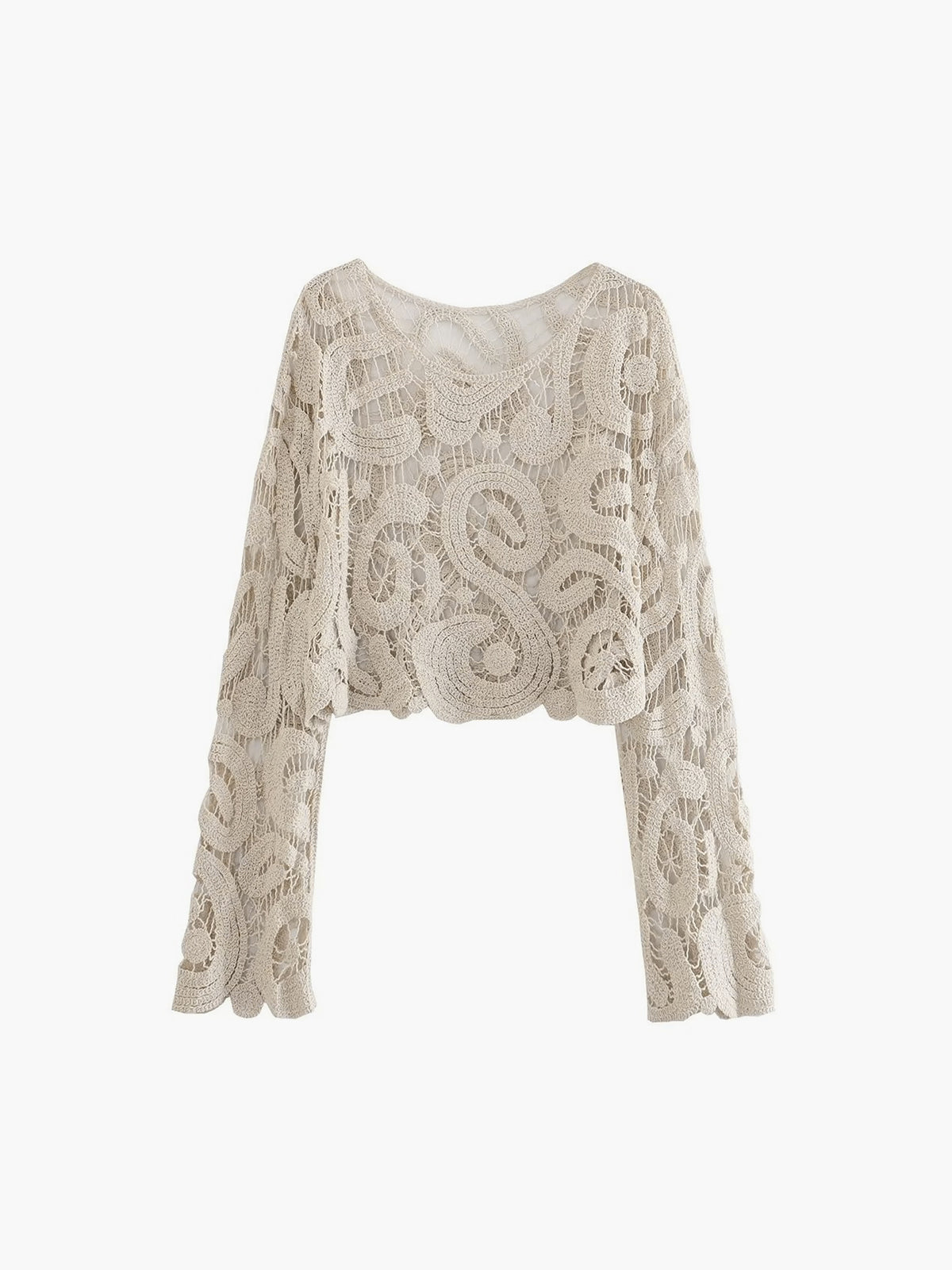 Island Mood Crochet Cover Up Top Lightweight Beachwear