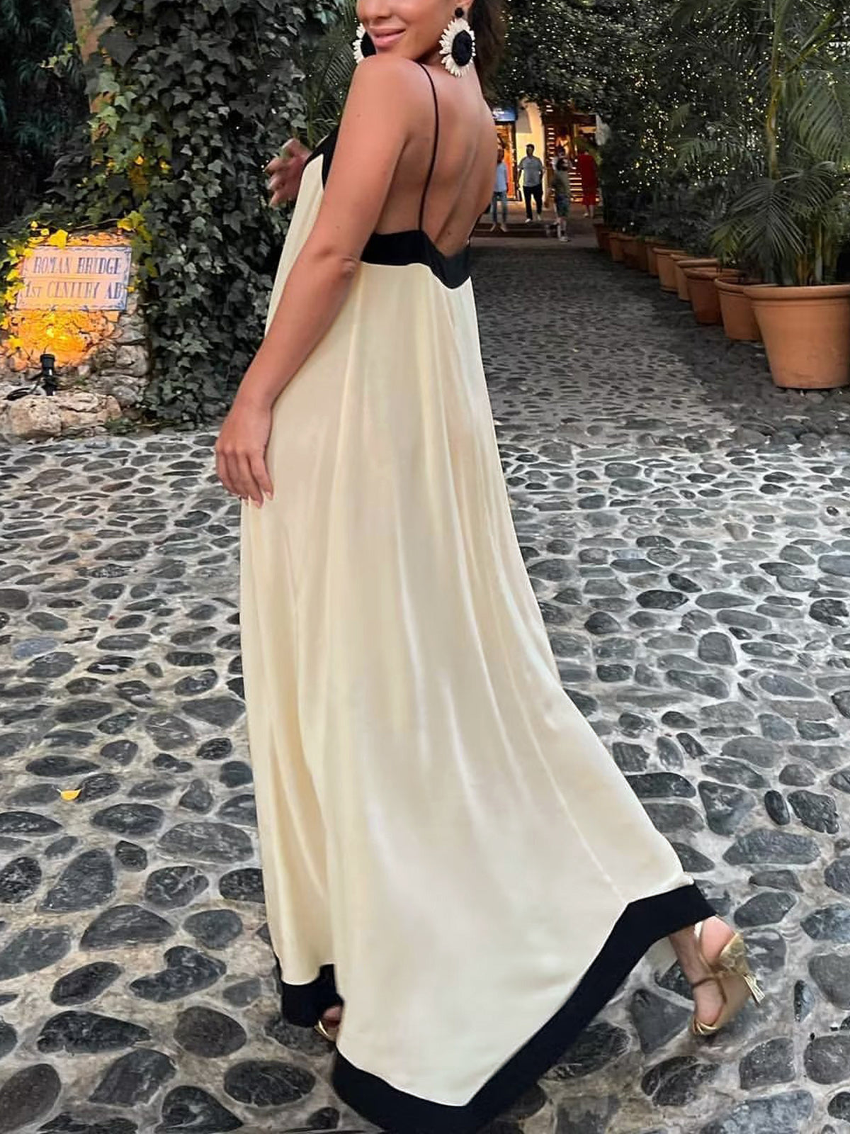 Sicily Old Money Aesthetics Elegant Maxi Slip Long Dress Evening Wear
