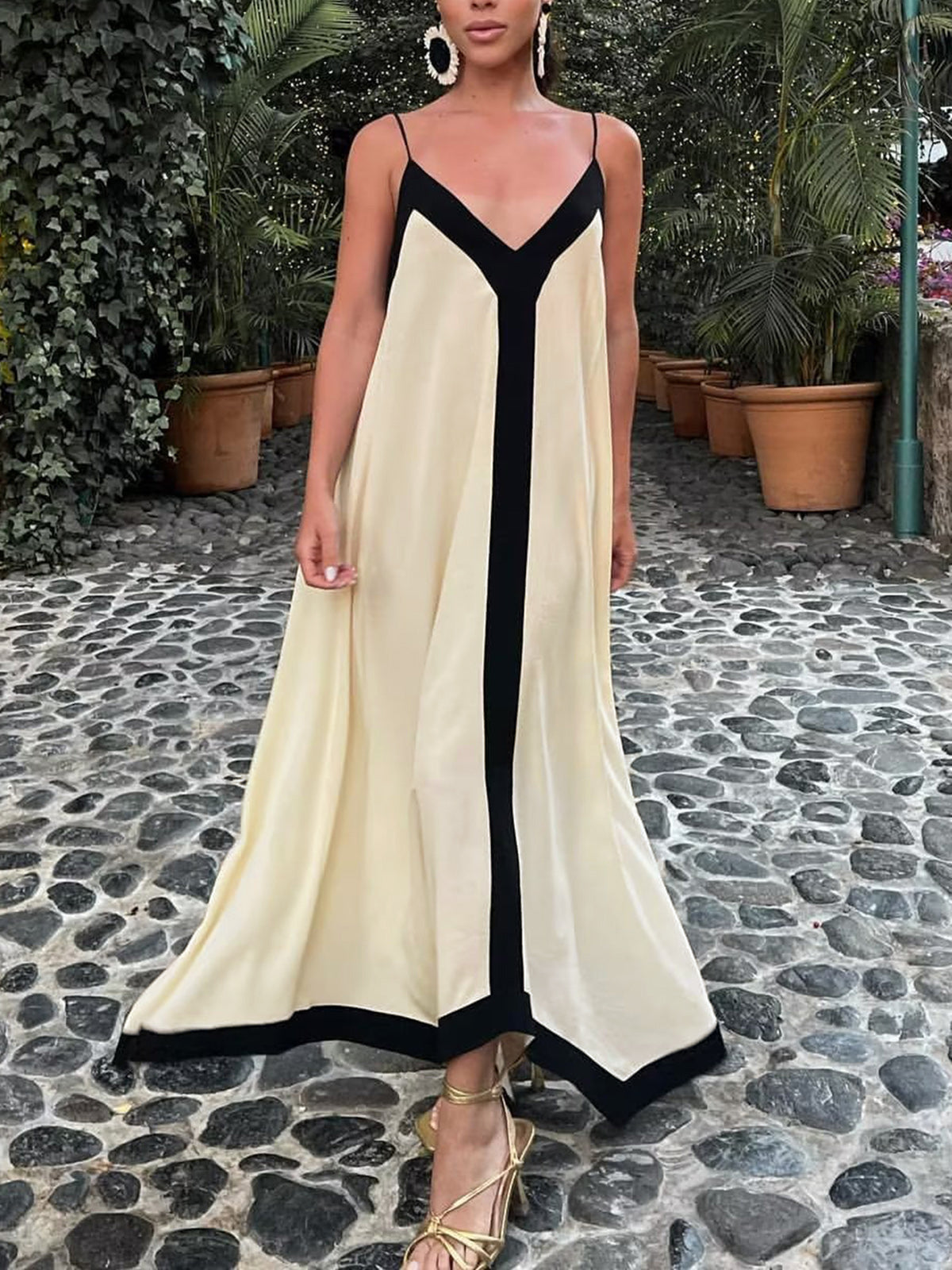Sicily Old Money Aesthetics Elegant Maxi Slip Long Dress Evening Wear