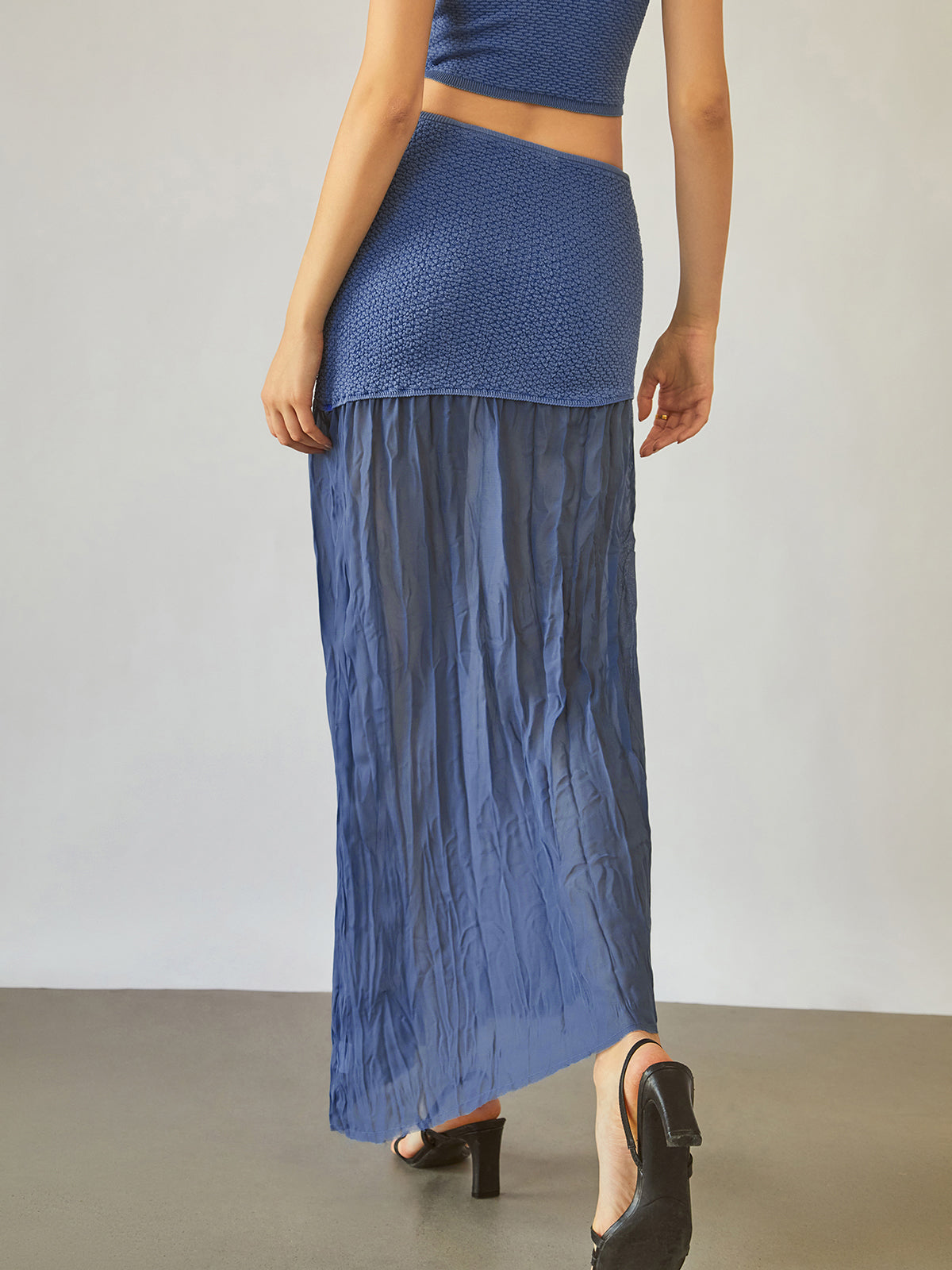 Sea Breeze Patchwork Maxi Skirt for Women Bohemian Style Cotton