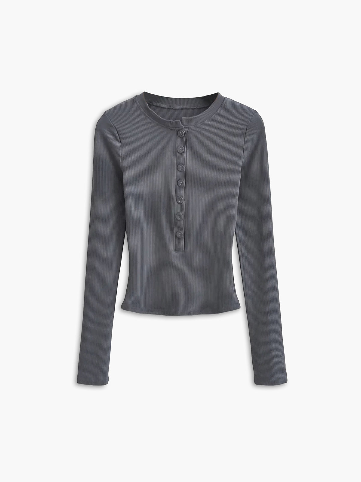 Button Down Long Sleeve Crop Shirt, Women's Trendy Casual Top