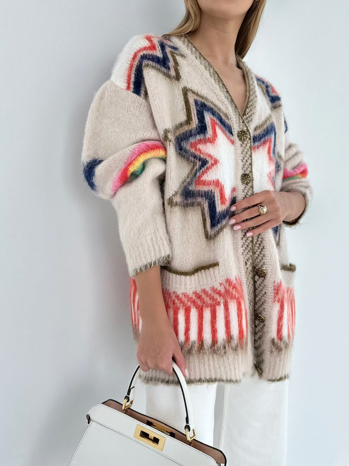 Caesars Palace Cardigan with Vintage Logo Embroidery